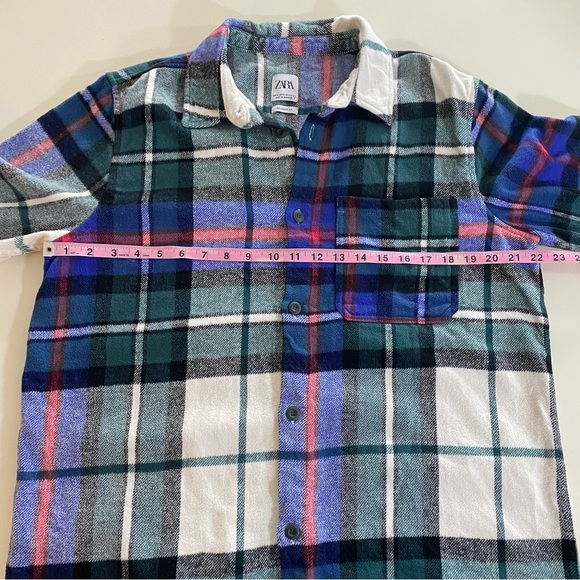 Zara Plaid Flannel Overshirt - Picture 13 of 16